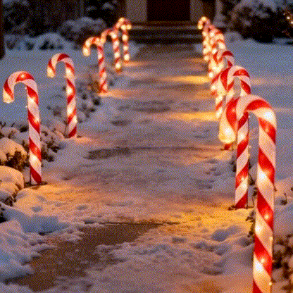 🎄 Christmas Flash Sale 🎅 65% OFF ✨ Solar Candy Cane Path Lights — Light Up Your Christmas Yard!