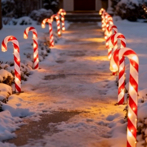 🎄 Christmas Flash Sale 🎅 65% OFF ✨ Solar Candy Cane Path Lights — Light Up Your Christmas Yard!