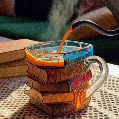 Handmade 3D Reading Happiness Mug - Original