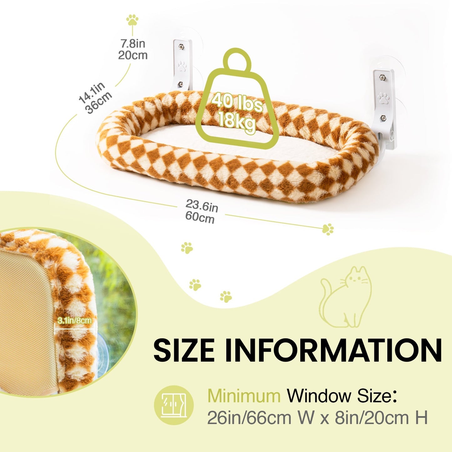 Vintage Foldable Heavy Duty Cat Window Perch