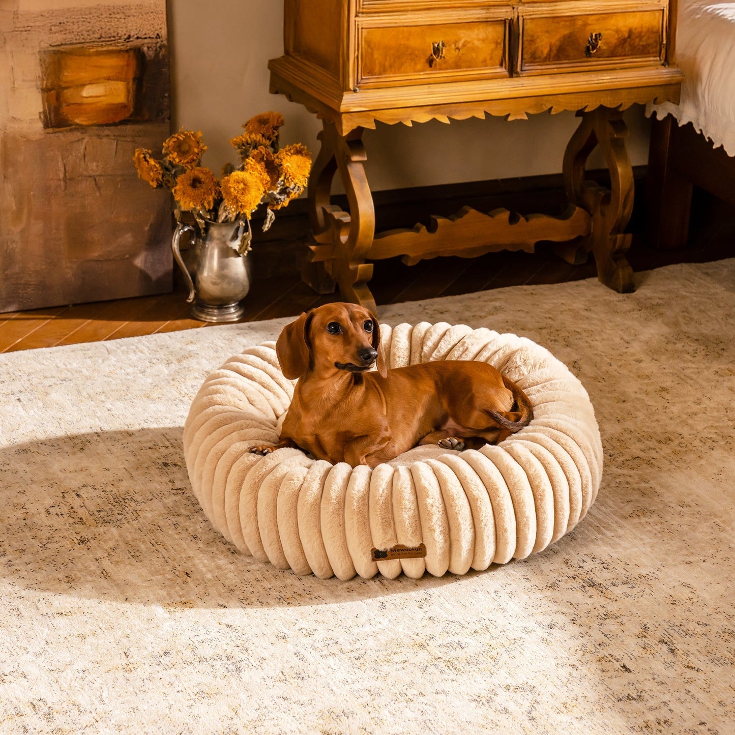 Aspen Fleece Cat & Dog Donut Bed