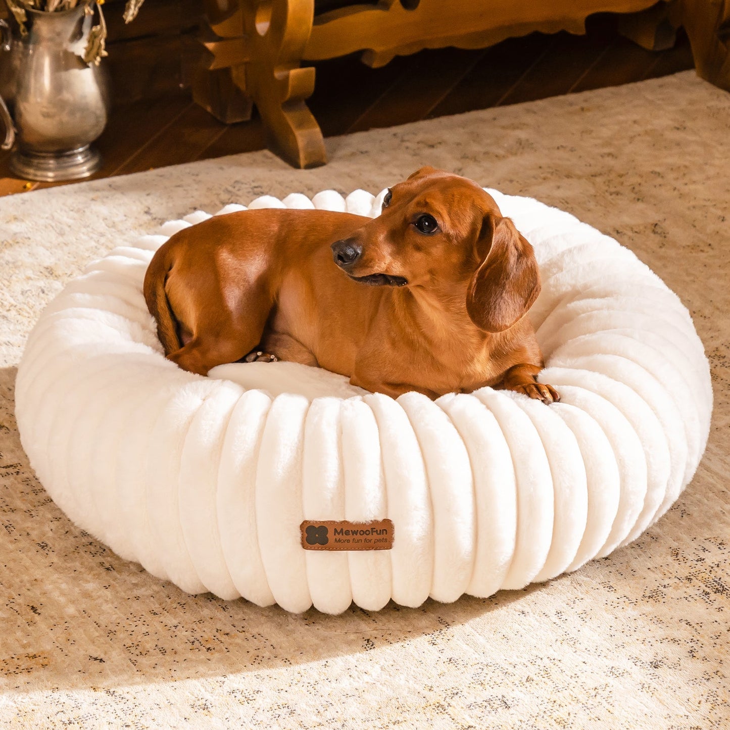 Aspen Fleece Cat & Dog Donut Bed