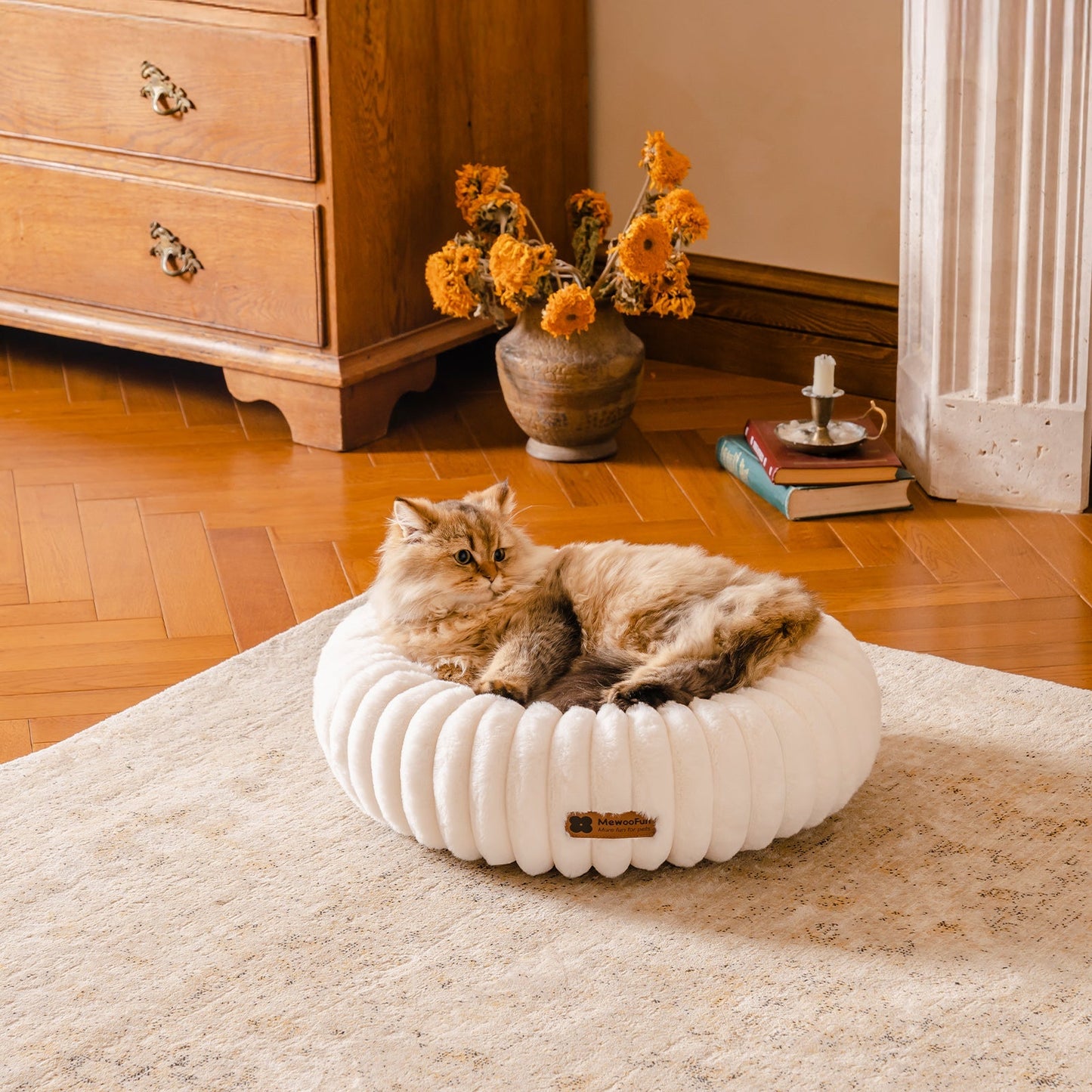 Aspen Fleece Cat & Dog Donut Bed