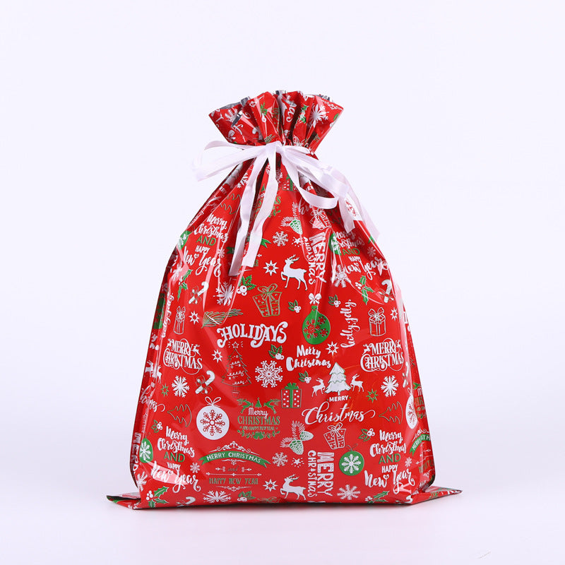 🎁 Christmas Drawstring Gift Bags🎄 — Assorted Sizes for Easy Holiday Wrapping