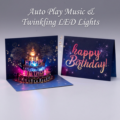🎉 LIGHTS & SOUND Pop-Up Happy Birthday Card 🎂🎶