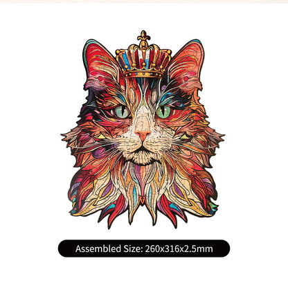 Rowood Cat King Wooden Jigsaw Puzzle