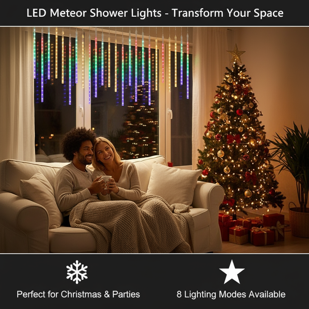 🎇 Christmas Flash Sale 🎁 49% OFF ✨LED Meteor Rain Lights — Perfect for Christmas Trees & Outdoor Displays!