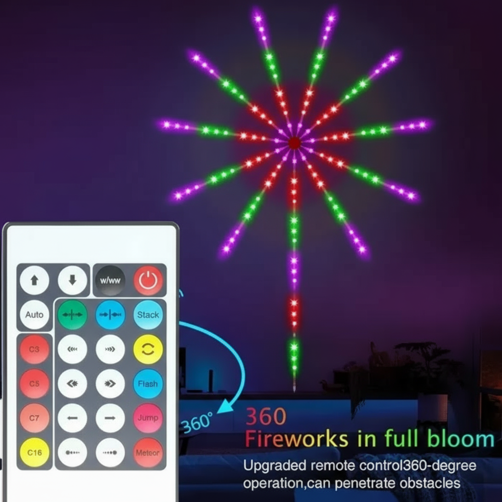 🎆 Christmas Sale – 50% OFF 🎁 Firework LED Light Strip for Stunning Room & Holiday Décor! 💡