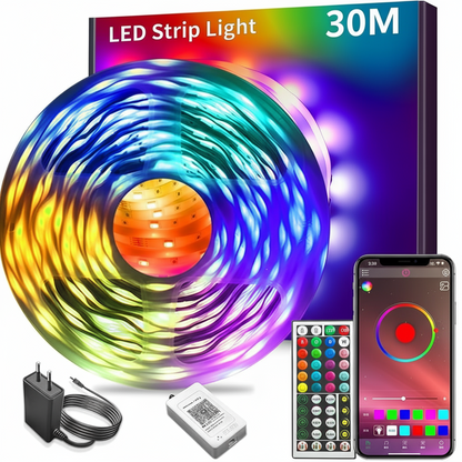 🎅 Christmas Sale - 50% OFF 🎁 Smart Waterproof LED Strip Lights for Indoor & Outdoor Decor