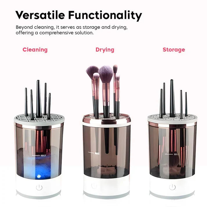 30-second Automatic Makeup Brush Cleaner for Ageless Skin & Pristine Makeup