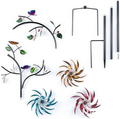 A🔥🔥70% OFF -Beautiful Summer Multi Colored Flowers Wind Spinner