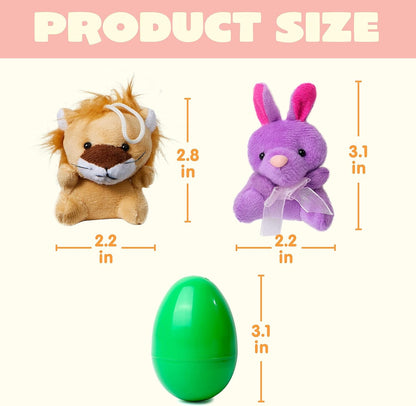🐰 🐇12/24/36 Pcs Easter Eggs Filled with Plush Friends