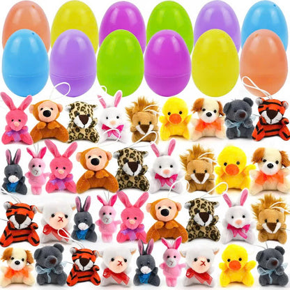 🐰 🐇12/24/36 Pcs Easter Eggs Filled with Plush Friends