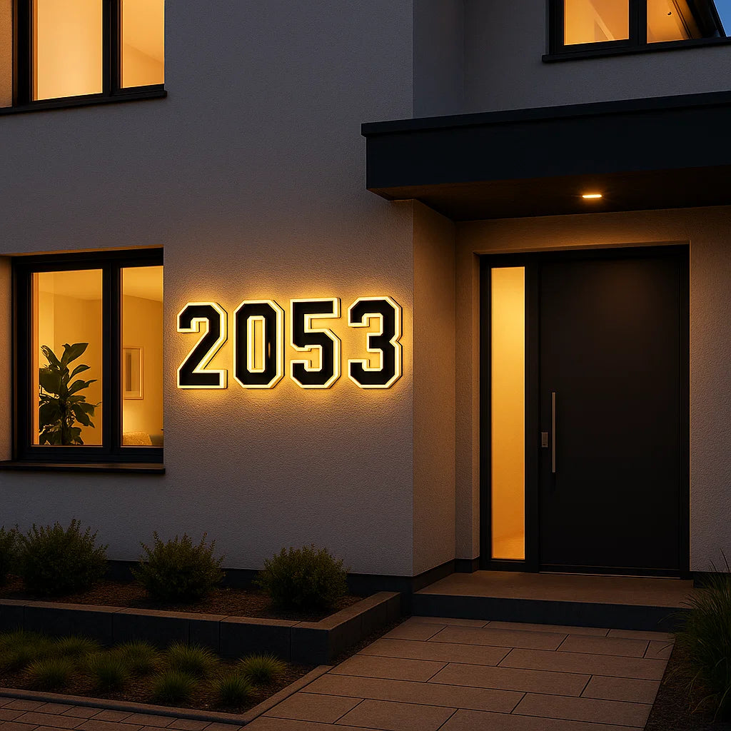 🔥Hot Sale 49% OFF🎁✨ Solar Lighted House Number - Waterproof LED Address Sign